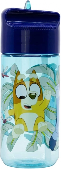 Laste veepudel kõrrega Stor Bluey 430 ml sinine