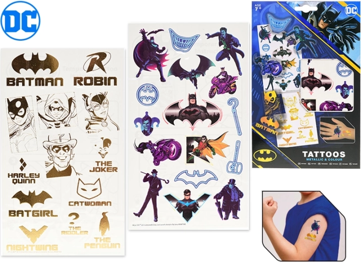 Ajutised tätoveeringud Batman vs Joker – laste komplekt