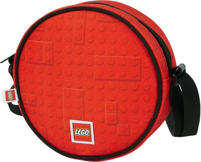 LEGO ümmargune crossbody-kott Brick Dots punane