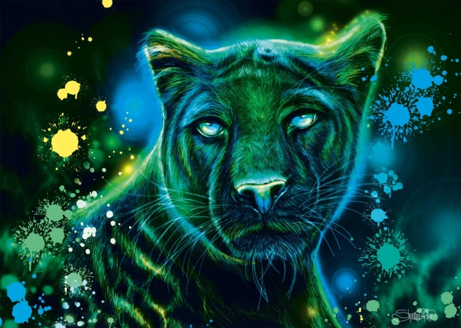 Schmidt Puzzle Neon: Panther 1000 pieces