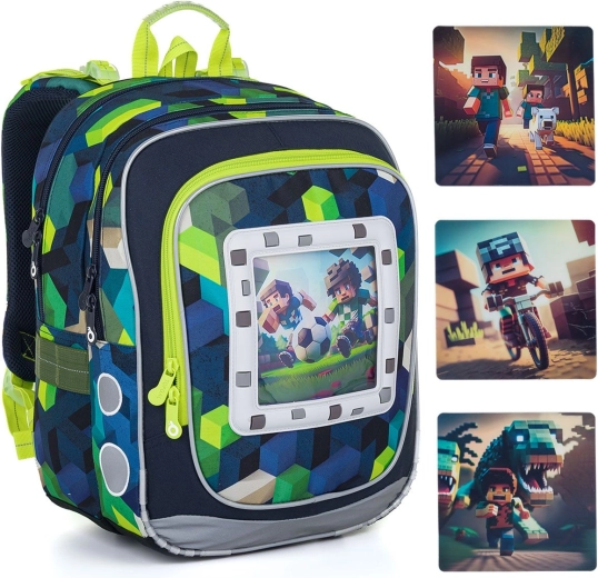 Lightweight Topgal Endy PixelArt World Backpack