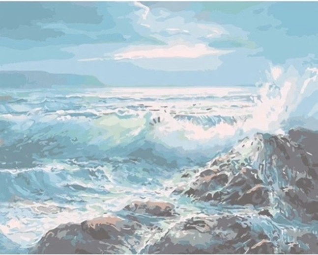 Norimpex Numbrite järgi maalimine „Tormine meri” 40 × 50 cm