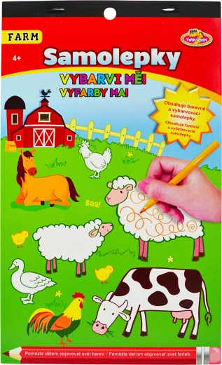Farm Coloring Stickers for Kids
