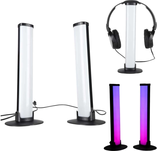 Mängulaua LED RGB valguspostid kaugjuhtimisega (2 tk)