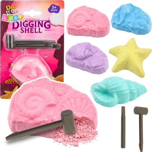 Archaeology Set: Sea Fossils – Excavation Kit with Shells and Tools