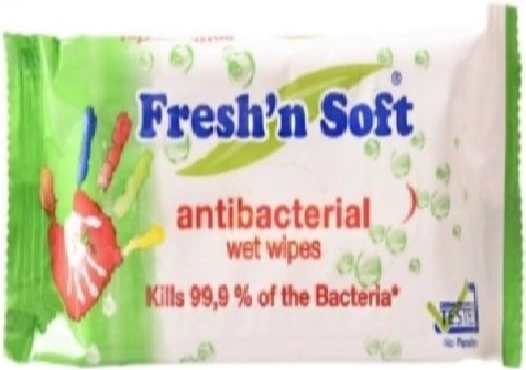 Fresh 'n soft antibakteriaalsed niisked kätepuhastuslapid 15 tk