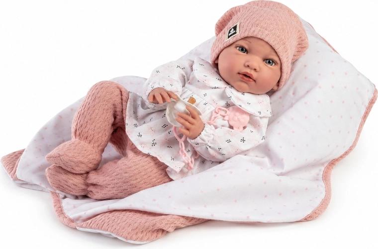 Guca Ada weighted realistic baby doll with sounds and soft fabric body, 42 cm