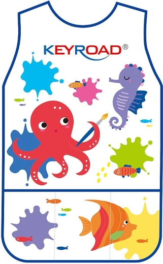Kids’ waterproof art apron without sleeves KEYROAD