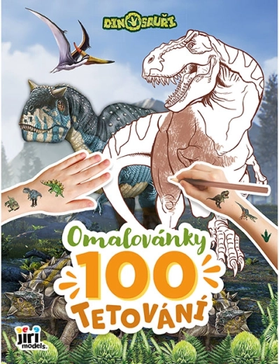 Värvimisraamat ja 100 tätoveeringut Dinosaurus