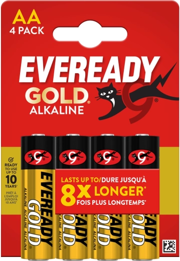 Aluselised AA-patareid ENERGIZER Eveready Gold, 4 tk