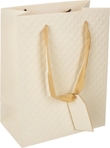 Kinkepaberist kott Quilt beež 18 × 10 × 23 cm