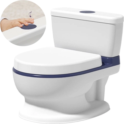 Interactive children’s potty with melody, white-blue