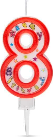 Number 8 Birthday Cake Candle