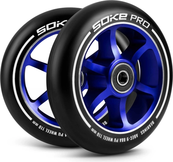 Soke tõukeratta rattad 110 mm sinised (2 tk)