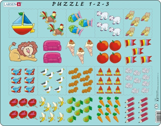 Larsen Puzzle Picture Counting for Kids 10 Pieces