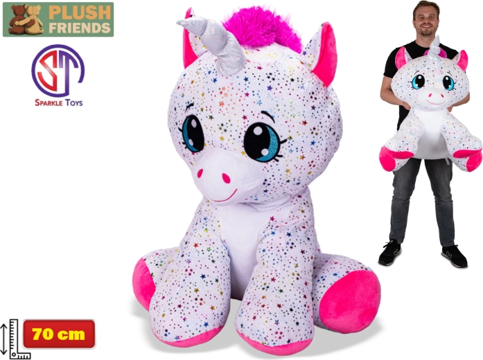 Giant Plush Sitting Unicorn Star Sparkle 70 cm