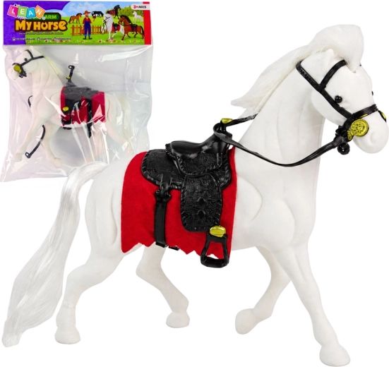 White Horse Figurine with Saddle – Farm