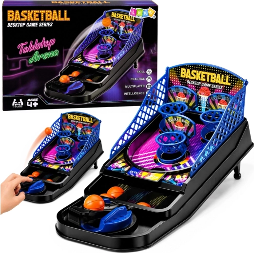 Mini lauakorvpalli arcade-mäng 3 korvi ja pallilaskuriga – 1 tk