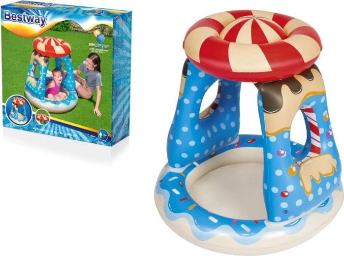 Inflatable kids’ pool with canopy 91 × 91 × 89 cm BESTWAY