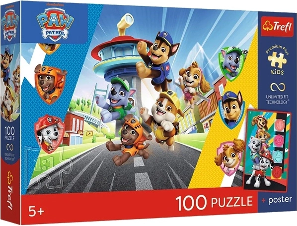 Puzzle Premium Plus Kids Käpapatrull Koerte seiklus 100 tükki