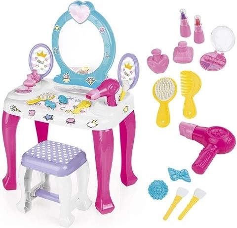 Dolu kids’ unicorn vanity table with stool and accessories