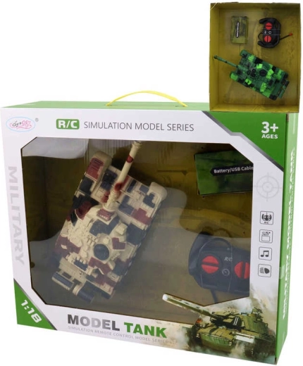 RC remote-controlled tank 27 MHz with light and sound 1:18