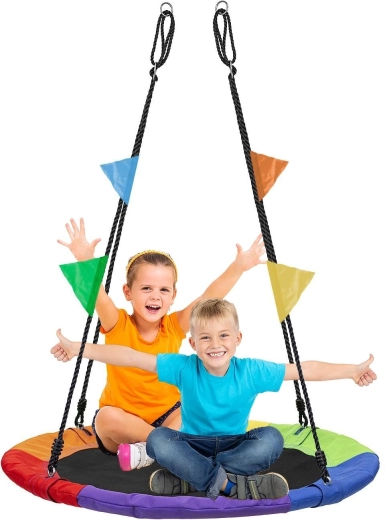 Aia kiik toonekurepesa XL 100 cm, 150 kg, mitmevärviline lippudega