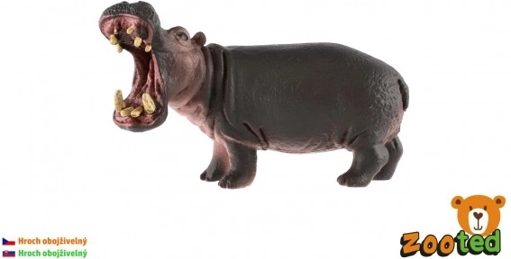 Hippopotamuse plastfiguur 11 cm
