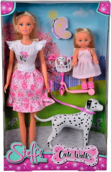 Steffi Love: Steffi ja Evi koeraga jalutamas
