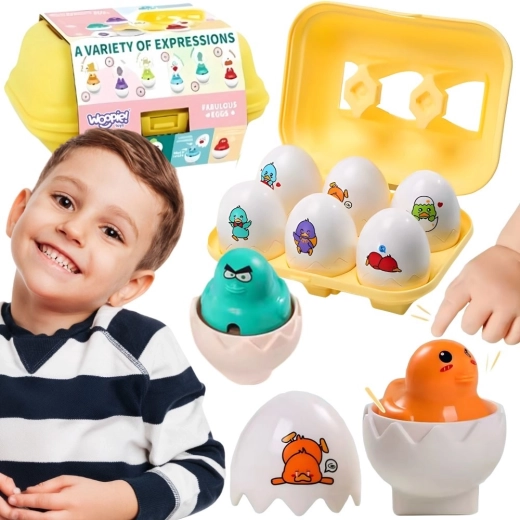 Woopie Montessori munade ja tibudega sobitamismäng - 6 tk