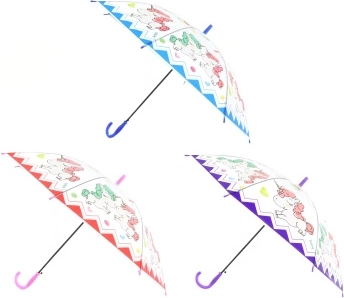 Automatic Umbrella with Unicorn Motif