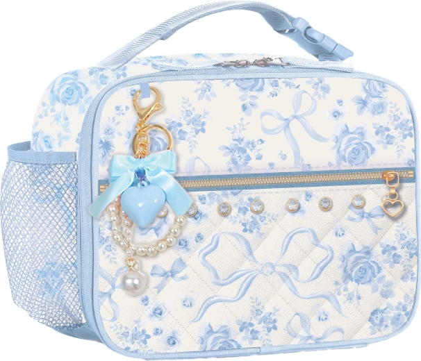 Children’s insulated lunch bag with keychain – Rainbow Cherries