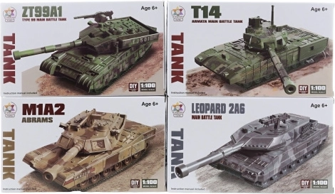 Tankide ehituskomplekt – 4 varianti (plast, klõpskinnitusega)