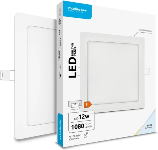 Modee Lighting süvistatav ruudukujuline LED-paneel 12 W külm valge 1080 lm