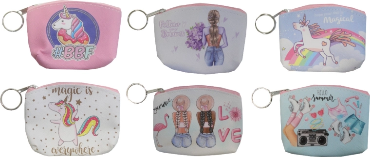 Girls’ coin purse with positive sayings