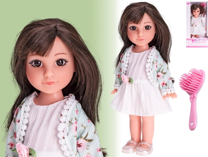 Fashion doll 30 cm with solid plastic body and comb