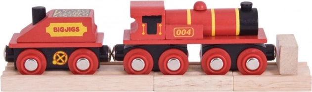 Bigjigs Rail punane vedur vaguniga