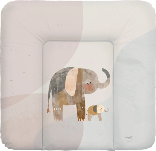 Ceba Baby pehme mähkimisalus kummutile Basic Elephant Family 75 × 72 cm