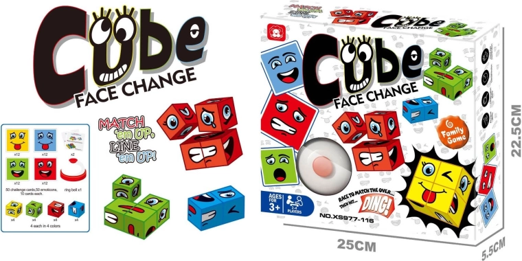 Magic Smile Cubes – creative building set with bell and cards