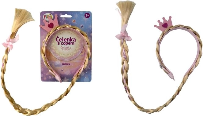 Plejo headband with pink braid