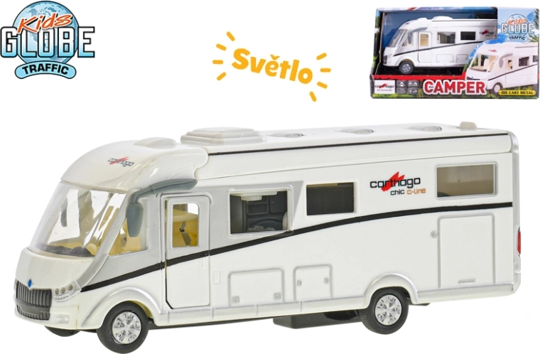 Kids Globe Traffic CARTHAGO caravan 16 cm with lights and pull-back action
