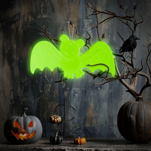Fosforestseeruv Halloweeni dekoratsioon – nahkhiir 20 × 10 cm