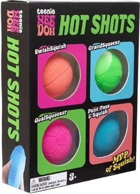Schylling NeeDoh pigistatavad pallid Hot Shots – komplekt 4 tk