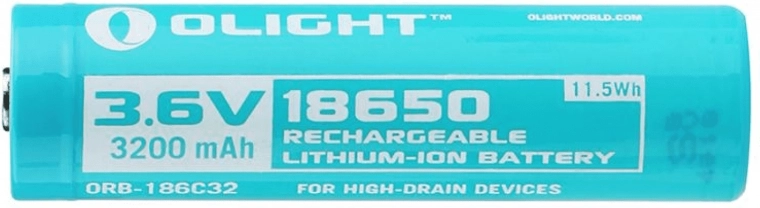 Laetav aku OLIGHT 18650 3,6 V 3200 mAh hele sinine