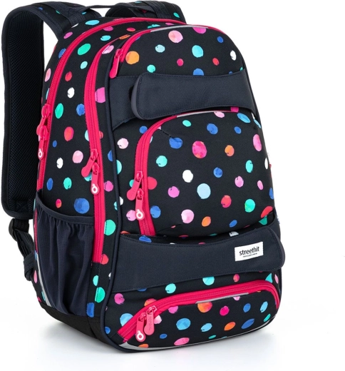 Topgal Yumi polka-dot student backpack