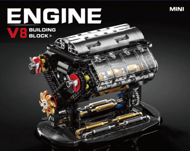 V8 Engine Building Set, 502 Pieces