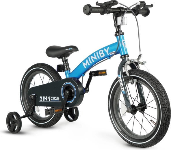 Qplay laste jalgratas Miniby 3in1 sinine (14")