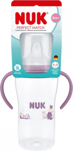 NUK Perfect Match beebipudel harjutusjoogitilaga hippo 260 ml