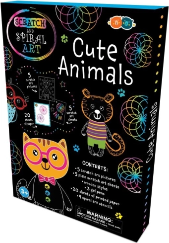 Scratch-off and Spiral Art Set – Happy Animals