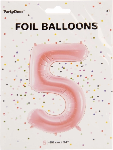 Fooliumõhupall number 5, roosa 86 cm